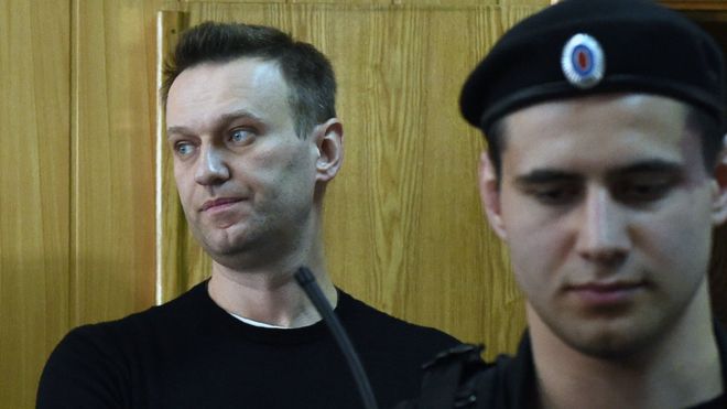 Russia opposition leader Navalny jailed