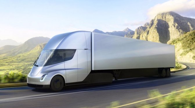 Tesla just unveiled its first electric semi — and it looks like a spaceship